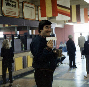 Jim cashing tickets